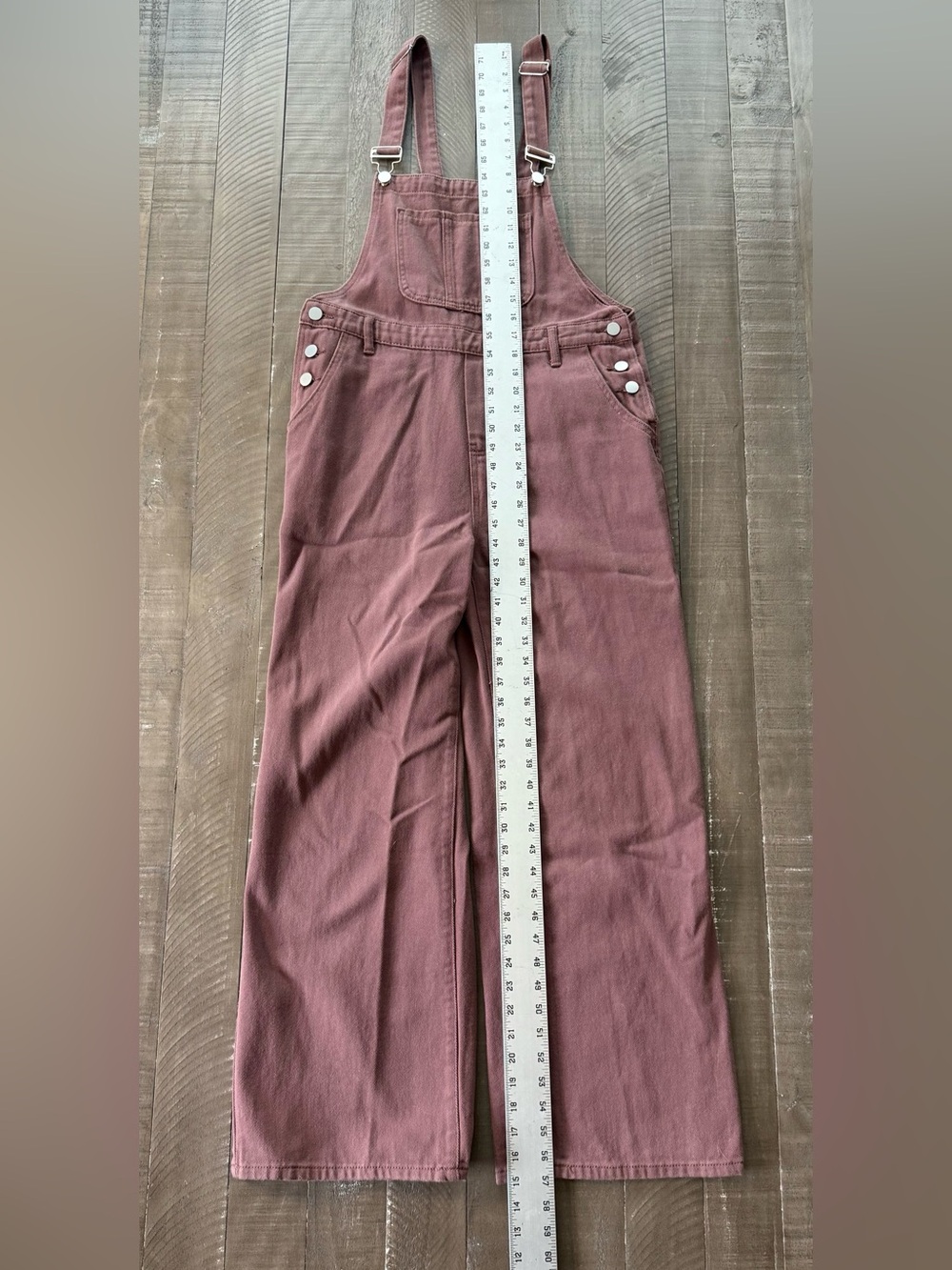 Dusty Rose Brown Wide Leg Overalls - Picture 9 of 9